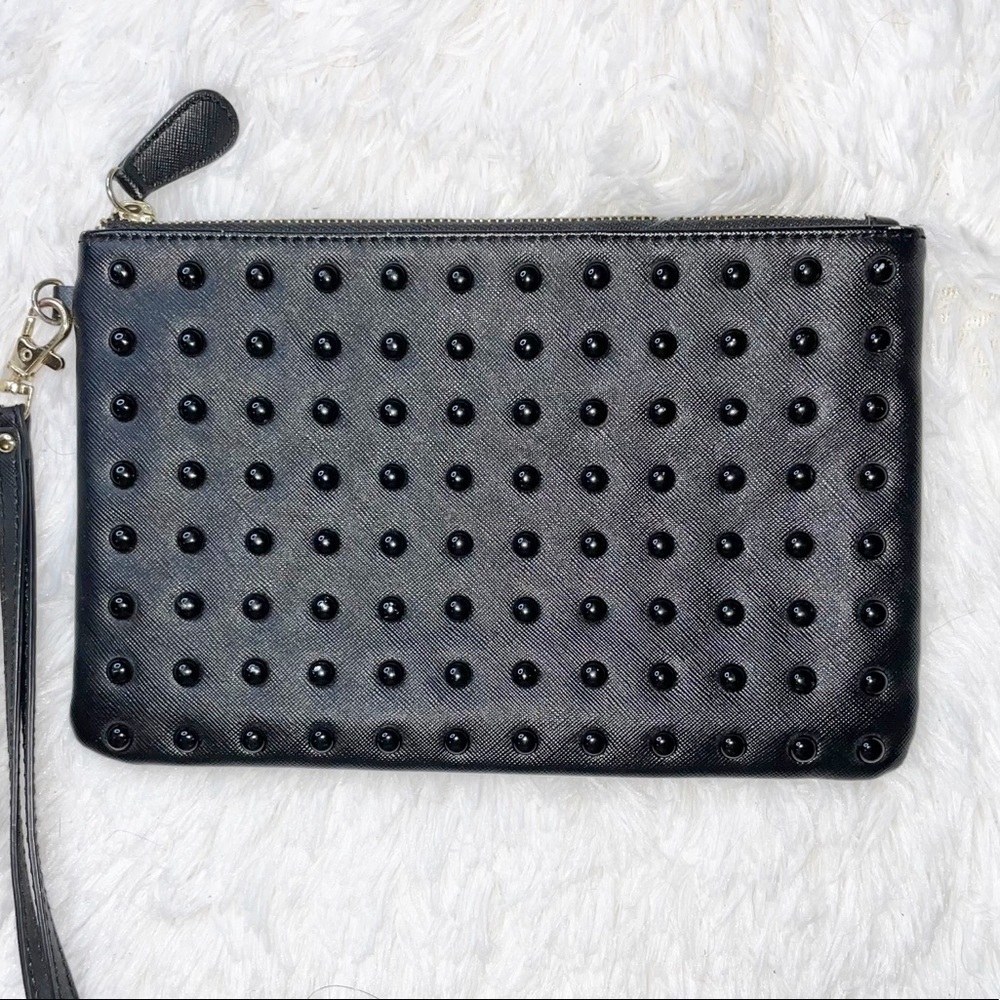 Studded black wristlet